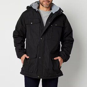Victory Mens Hooded Water Resistant Heavyweight Parka, Black Sz XL 925359 NWT
